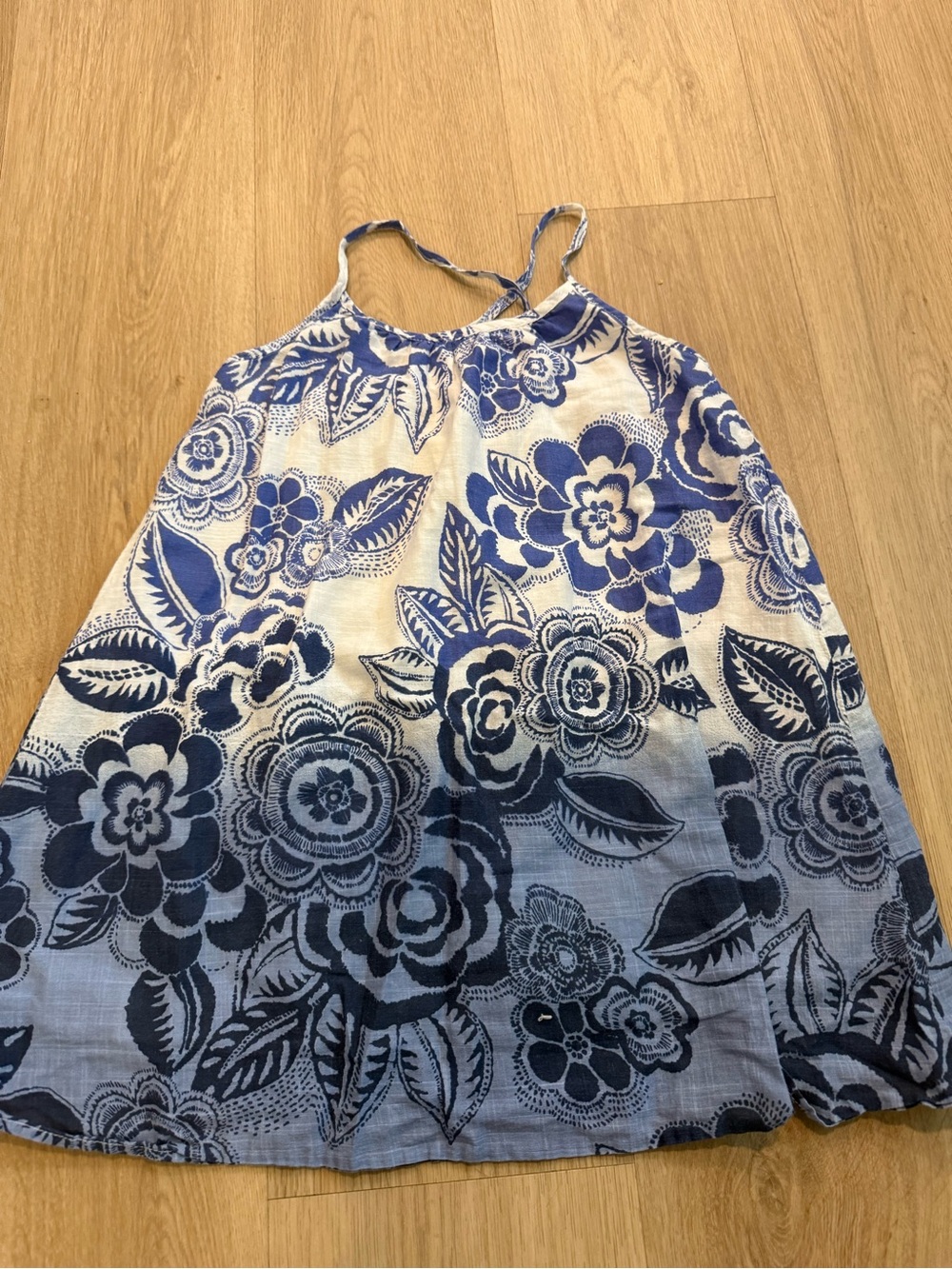 Old navy Blue Floral Print tank top adult XS